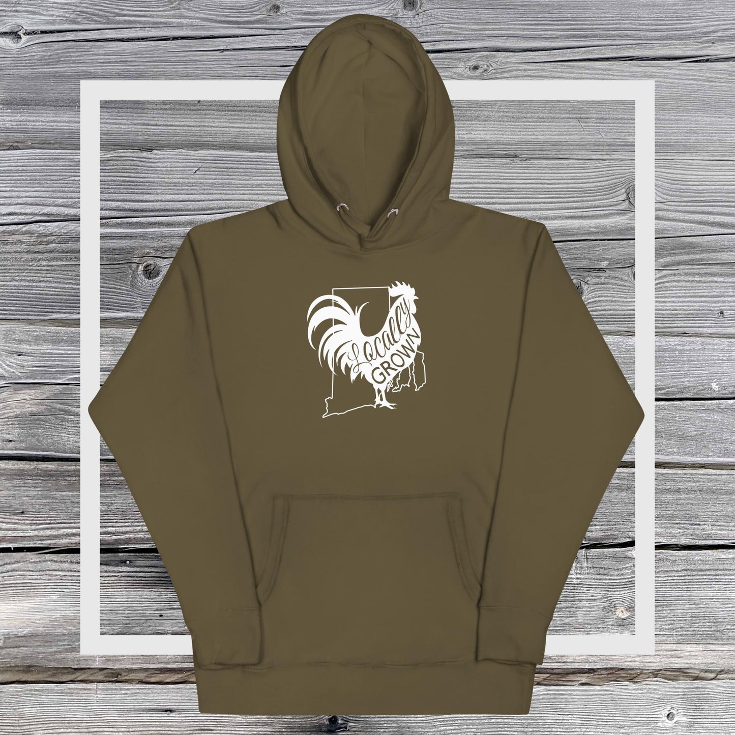 Unisex Locally Grown Rhode Island Cock Hoodie