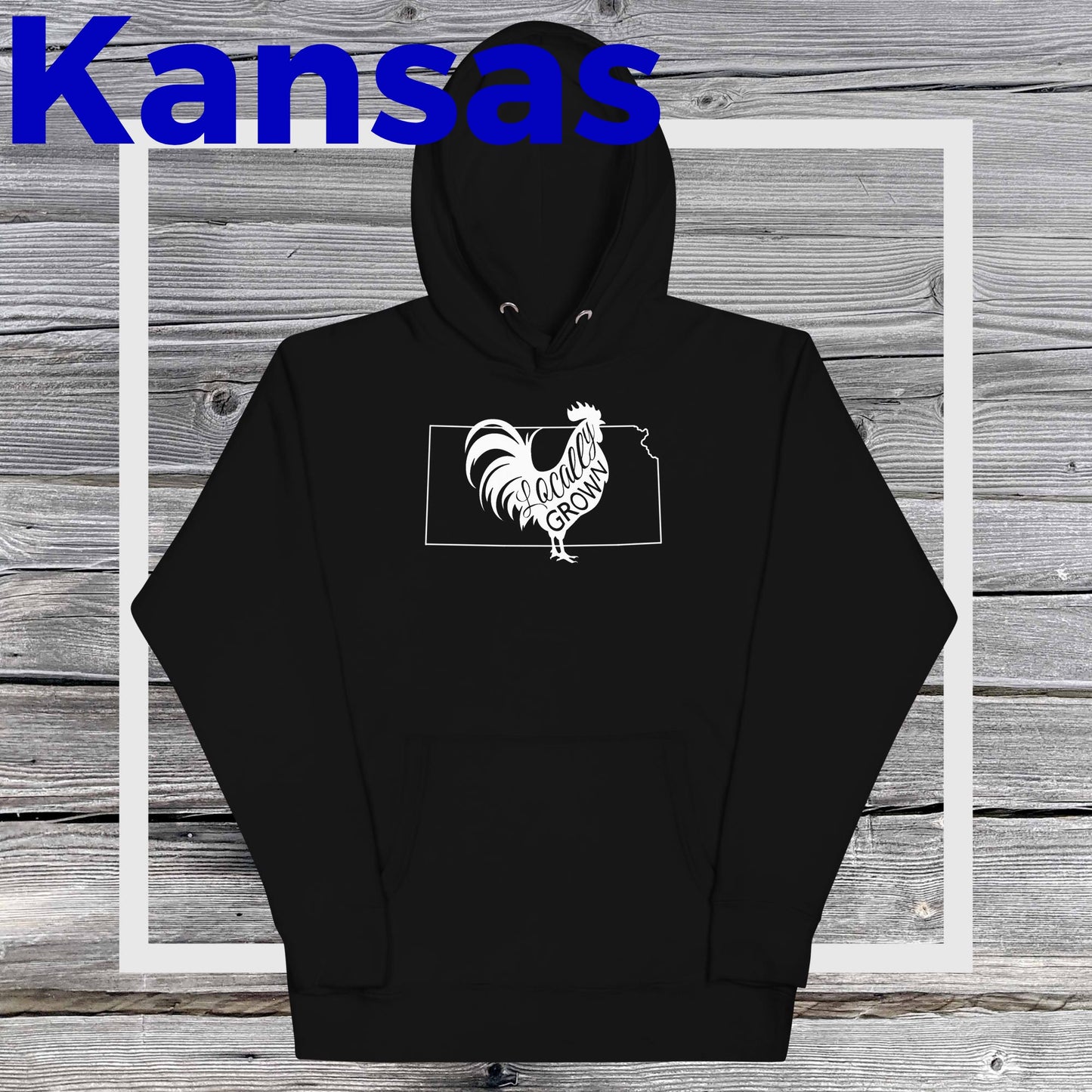 Unisex Locally Grown Kansas Cock Hoodie