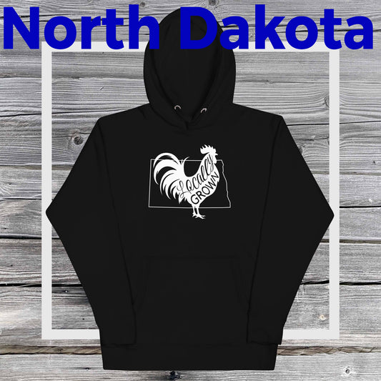 Unisex Locally Grown North Dakota Cock Hoodie