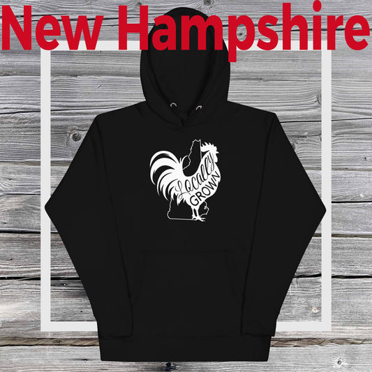 Unisex Locally Grown New Hampshire Cock Hoodie