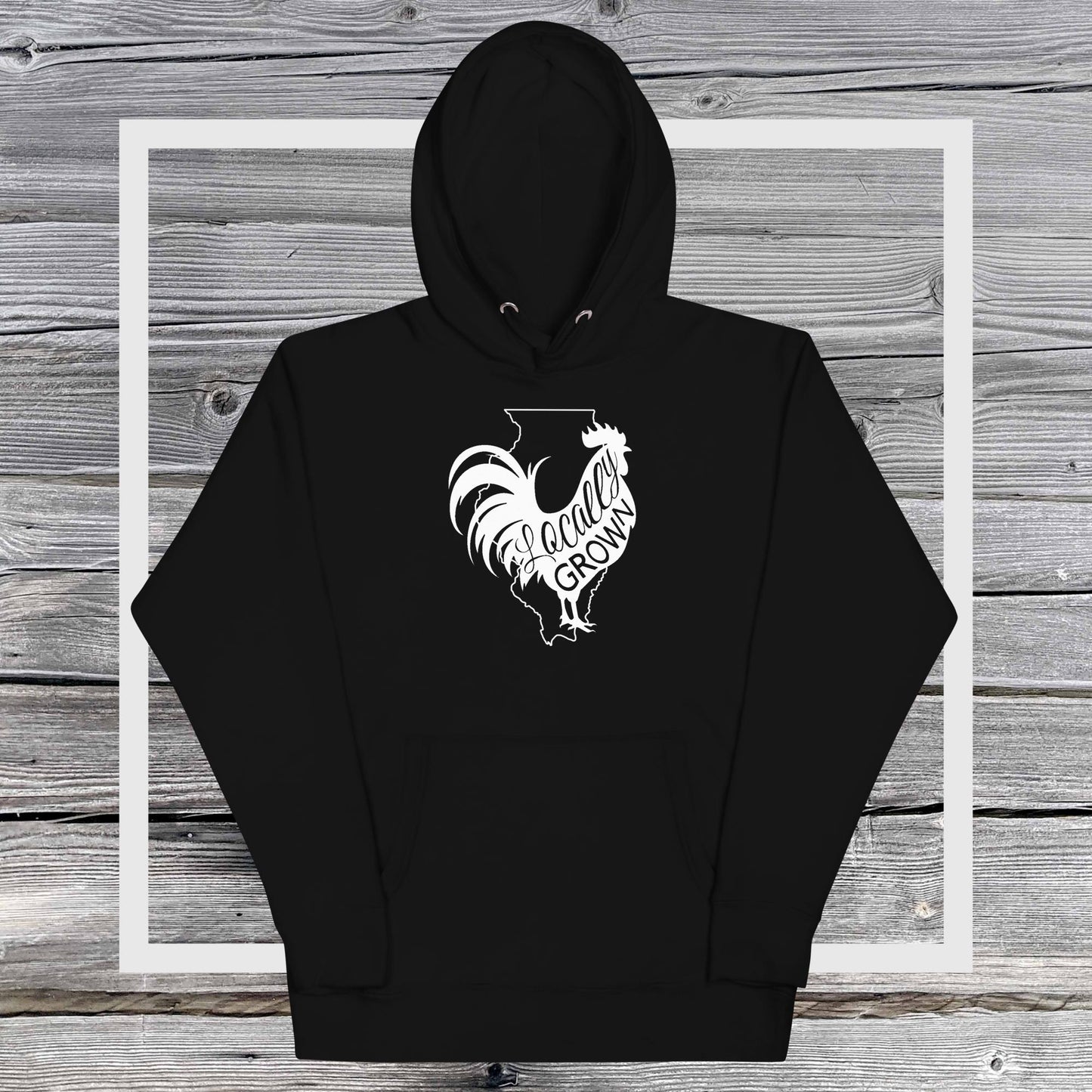 Unisex Locally Grown Illinois Cock Hoodie