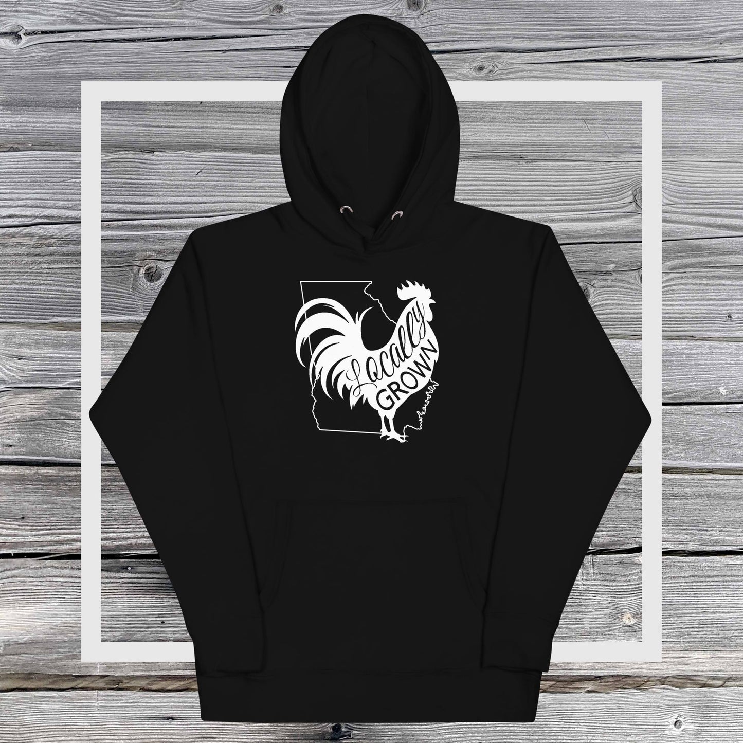 Unisex Locally Grown Georgia Cock Hoodie