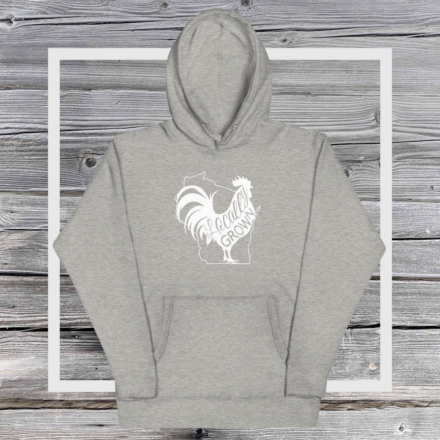 Unisex Locally Grown Wisconsin Cock Hoodie