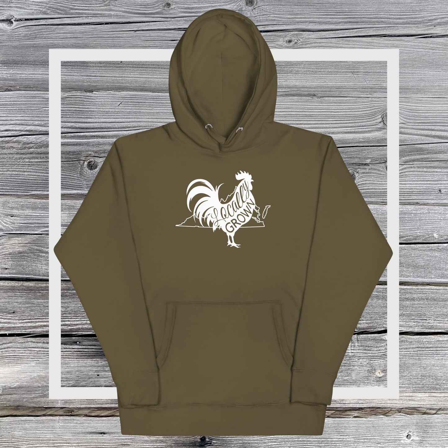 Unisex Locally Grown Virginia Cock Hoodie