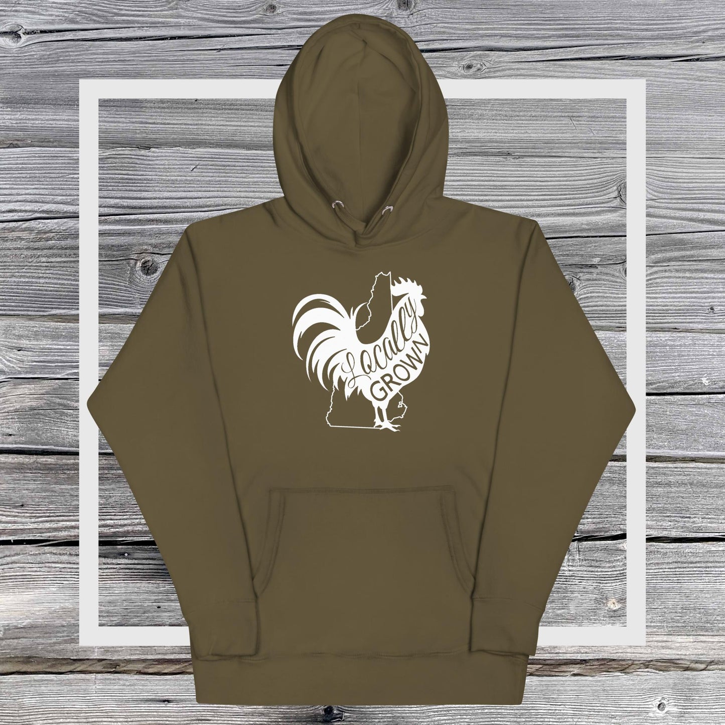 Unisex Locally Grown New Hampshire Cock Hoodie