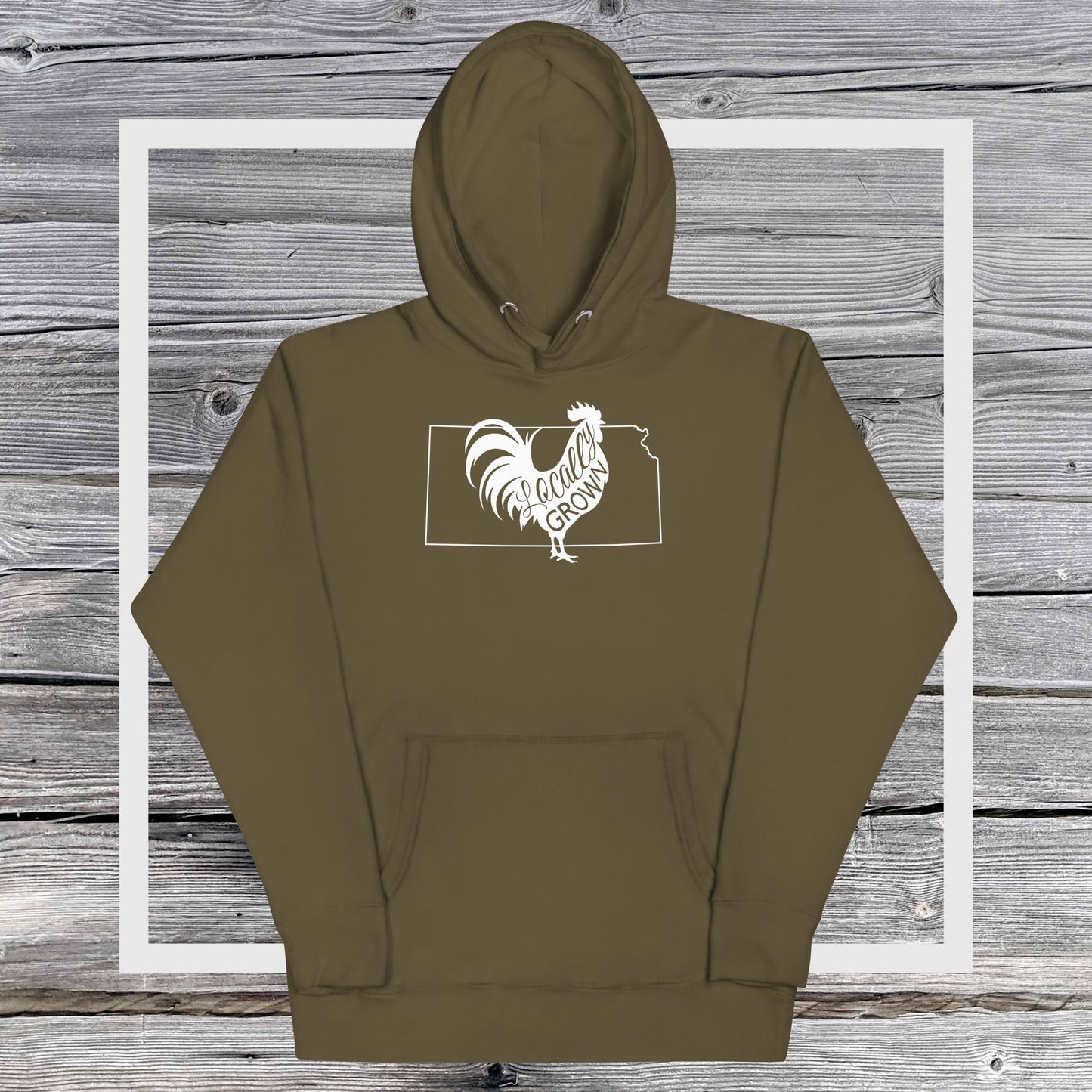 Unisex Locally Grown Kansas Cock Hoodie