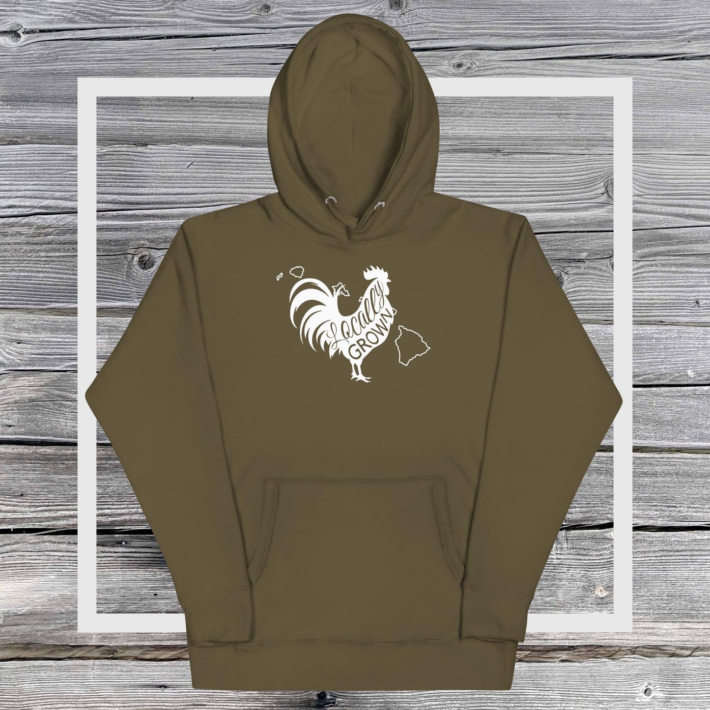 Unisex Locally Grown Hawaii Cock Hoodie
